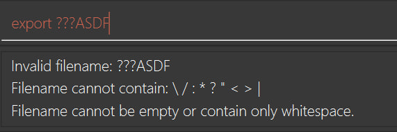 export fail