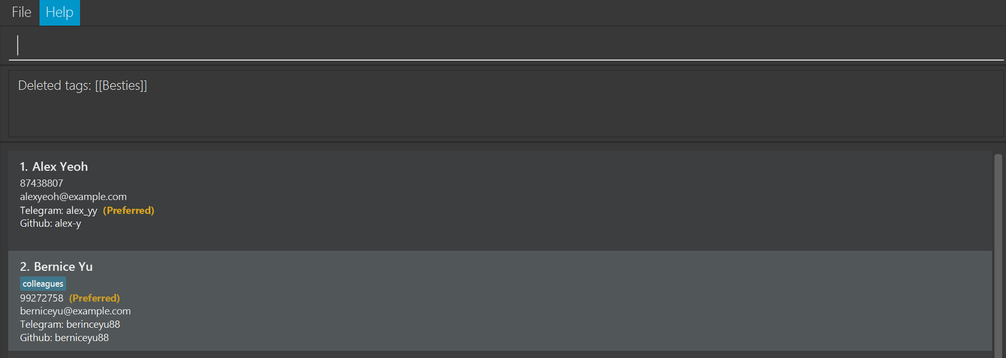 delete tag example